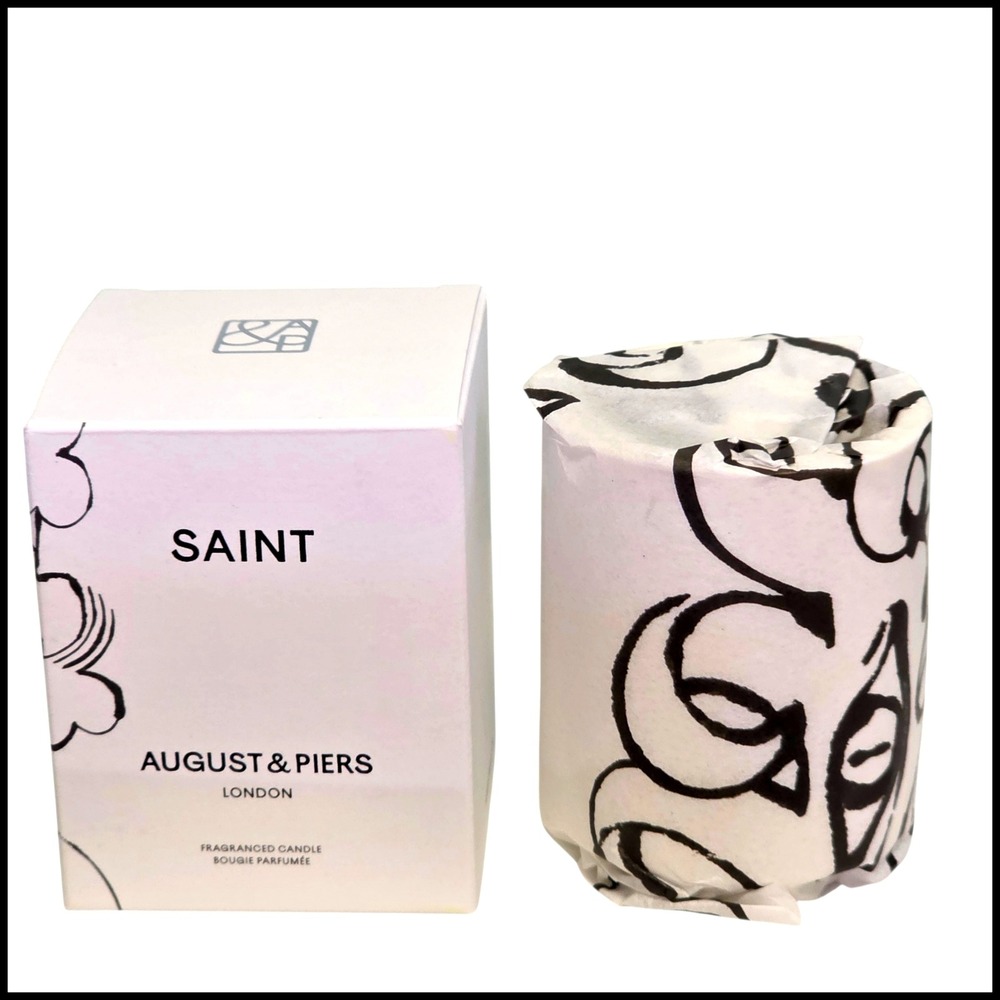August & Piers London Saint Fragranced Candle Sweet Fig Cassis Orange 90g Travel